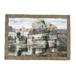 Duvall Tapestry “La Seyne Sur Mer” French Riviera Wall Hanging 54” X 38”